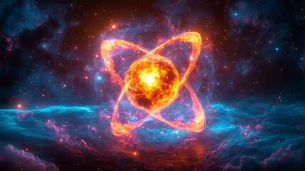 Obraz premium abstract background with glowing lights