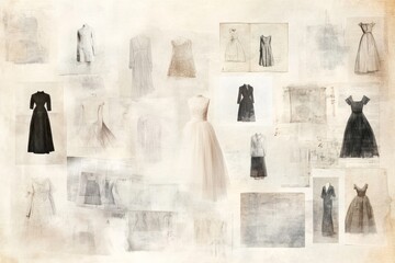Fashion archive collage highlights creative design evolution in clothing