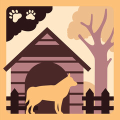 Dog House Layered Papercut - SIBERIAN HUSKY