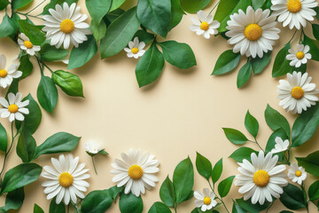 Obraz premium Elegant Spring Daisies Abstract Background