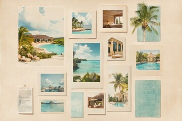 Fototapeta premium Stunning luxury travel collage showcasing breathtaking destinations and serene accommodations for ideal getaways