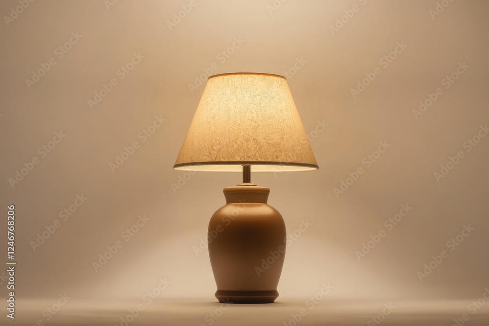 Poster quality table lamp displayed in a studio setting on a white background highlighting its elegant desi