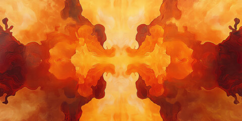 A non-seamless abstract design with vibrant orange, burnt orange, and sunshine yellow gradients, creating an intense yet smooth flow of colors that radiates warmth and positivity.