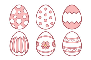 A Bundle of Cute Broken egg vector cartoon illustration Easter day