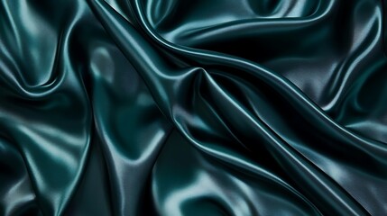 Obraz premium Dark green silk fabric texture