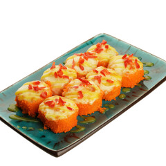 hot sushi with chease