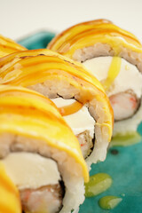 sushi roll with shrimps