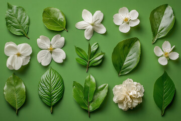 Fototapeta premium Whimsical Sakura Petals and Branches in Bloom