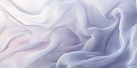 Obraz premium A delicate white abstract background featuring organic, flowing lines that seem to emerge and fade like waves. This fluid design evokes movement and freedom, ideal for creative marketing materials,