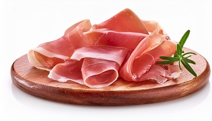 sliced ham on a plate