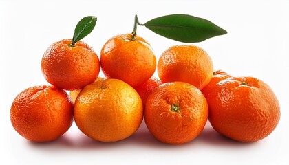 tangerines on a white background