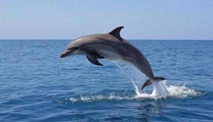 Fototapeta premium Delfin wyskakujący z wody.