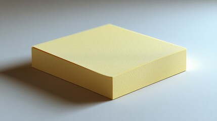 A perfectly square yellow sticky note,sticky note vector, isolated on a white background. Ideal for office, school, and reminder themes. Perfect for digital designs, presentations, or print use.