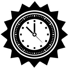 Clock icon. Time symbol
