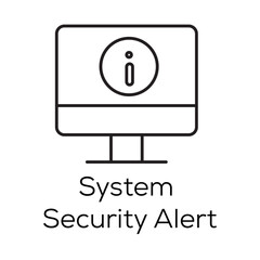 System Security Alert Icon – Important Notification on System Access