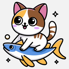 cat and fish