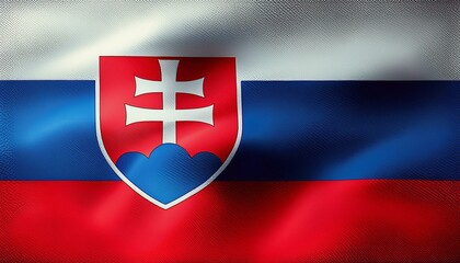 Fototapeta premium 3D Flagge Slowakei