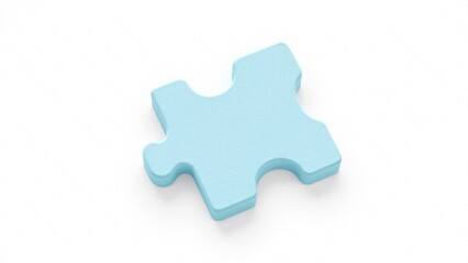 Fototapeta premium Charming Blue Puzzle Piece for Creative Problem Solving