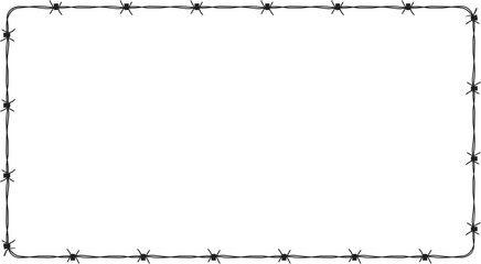 Barbed Wire Frame Illustration