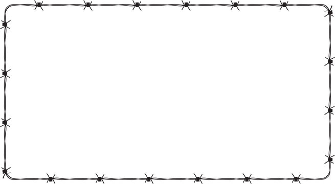 Barbed Wire Frame Illustration