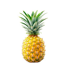 Obraz premium pineapple fruit isolated on a transparent background, in a PNG format