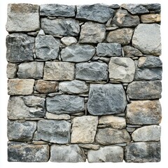 Obraz premium Stone Wall Texture Background Design old isolated d transparent background