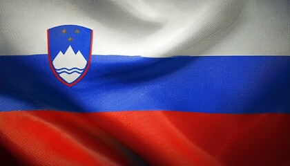 Fototapeta premium 3D Flagge Slowenien
