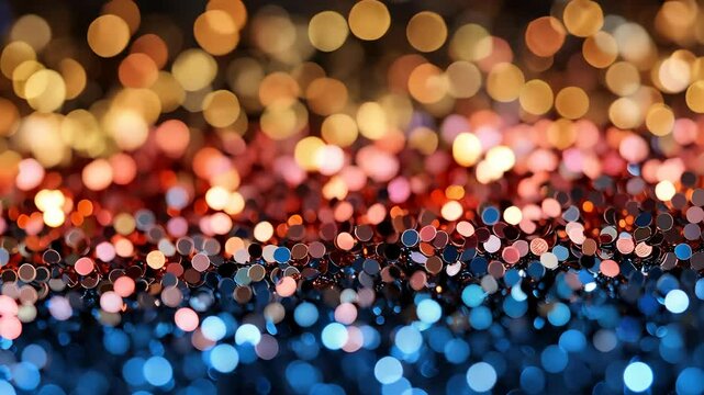 Vibrant gradient glimmering background with sparkling bokeh effect, illuminating festive celebration moments, video 4K