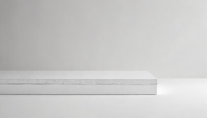 Elevated White Platform Against a Simple Background for Product Display