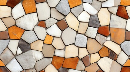 Colorful Mosaic Stone Tiles Pattern