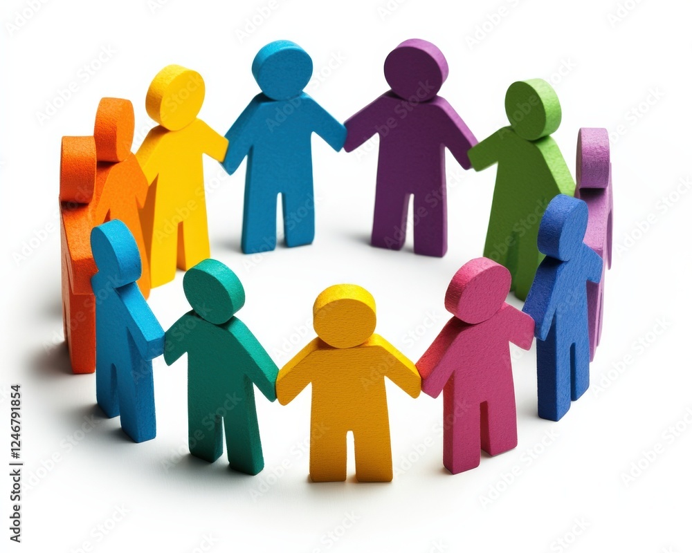 Poster collaborative teamwork visual showcasing policies for equal access to education tools.