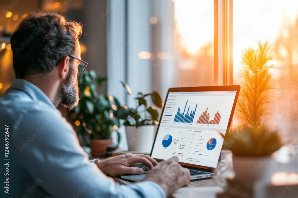 Poster a digital dashboard displaying key performance indicators (kpis) for business success
