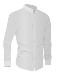 Fototapeta premium Stand up collar shirt. vector