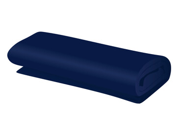 Blue hotel towel. vector illustration