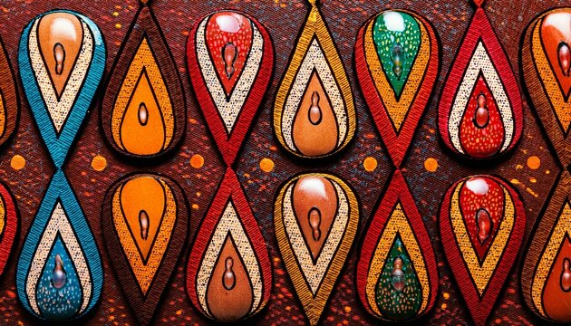 Colorful droplet pattern