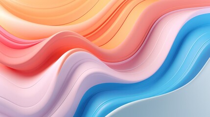 Obraz premium Abstract Colorful Fluid Waves Background. Vibrant Gradient Flowing Lines