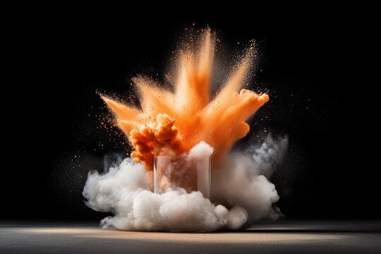 A high-speed capture of a chemical explosion in a test tube