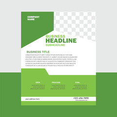 Modern business flyer with picture