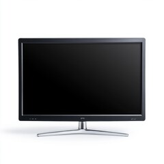 Modern Flat Screen Television with Sleek Design on Minimalist White Background for Contemporary Living Spaces