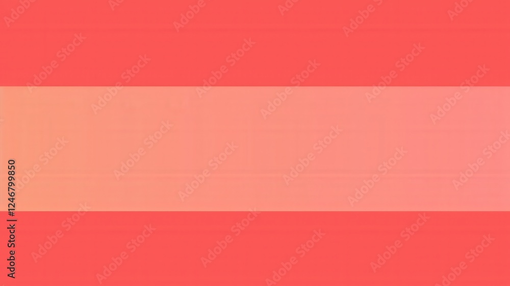 Poster a simple design featuring a soft coral background with a lighter horizontal stripe in the center, cr