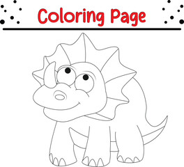 Dinosaur Coloring book page. Jungle Animal coloring page