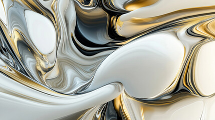 Fototapeta premium Luksusowa tekstura marmuru, biały i złoty, tło generative ai 