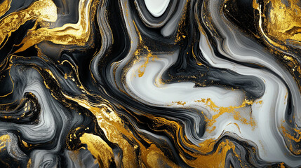 Obraz premium Luksusowa tekstura marmuru, biały i złoty, tło generative ai 