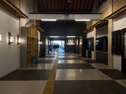 Interior of Ex Makmur Jaya entrance as the new face of "Teras Malioboro Yogyakarta" which was relocated on Jalan Ketandan, Malioboro on January 13, 2025 in Yogyakarta, Indonesia