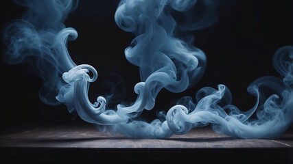 blue smoke swirl, abstract smoke, elegant texture, mystical fog, flowing waves, cinematic pattern, dark vapor, creative concept, smoky atmosphere, surreal mist