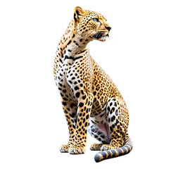 Fototapeta premium leopard on a white background