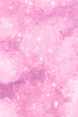 Amethyst pink crystals. Gems. Mineral crystals in the natural environment. Texture of precious and semiprecious stones. Seamless background with copy space colored shiny surface of precious stones.