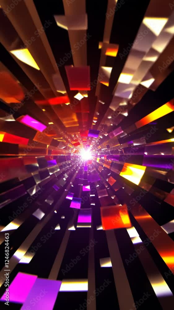 Aufkleber A colorful image of a spiral with many squares. The squares are in different colors and sizes