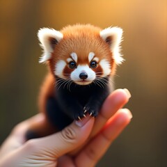 Obraz premium Tiny red panda