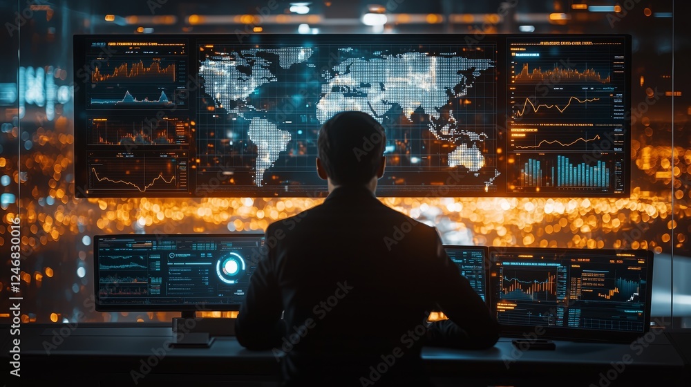 Aufkleber professional overview of data analysis and global insights